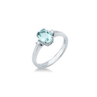 Ringe Mirco Visconti Dame in Weißgold Acquamarina 1.13 Ct LF128/10AC - LF128/10AC